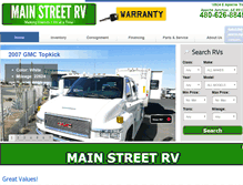 Tablet Screenshot of mainstreetrv.com